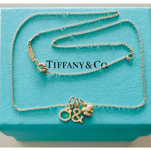 Tiffany & Co Naughty/Nice Pendent Necklace in 18k Yellow Gold, 16-18" - Picture 1 of 6